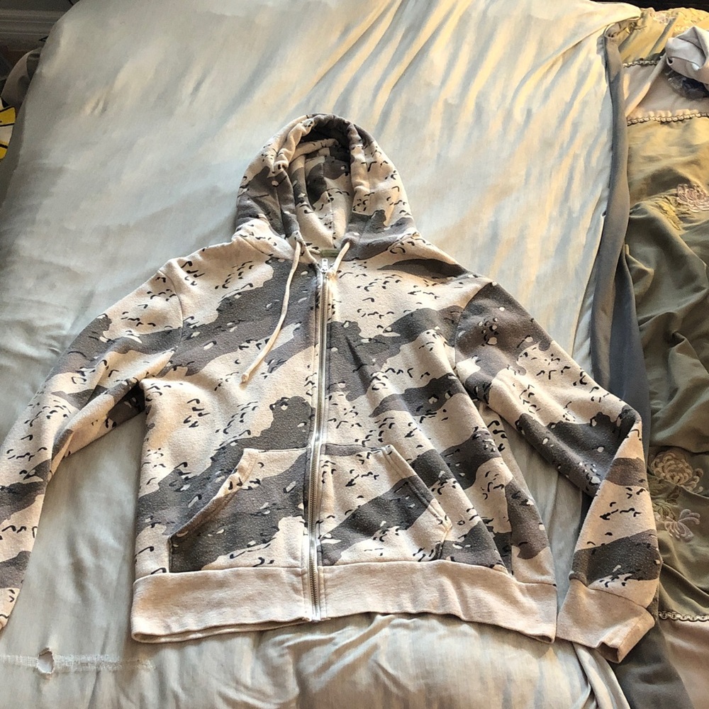 Alternative Earth Gray and Cream Hoodie